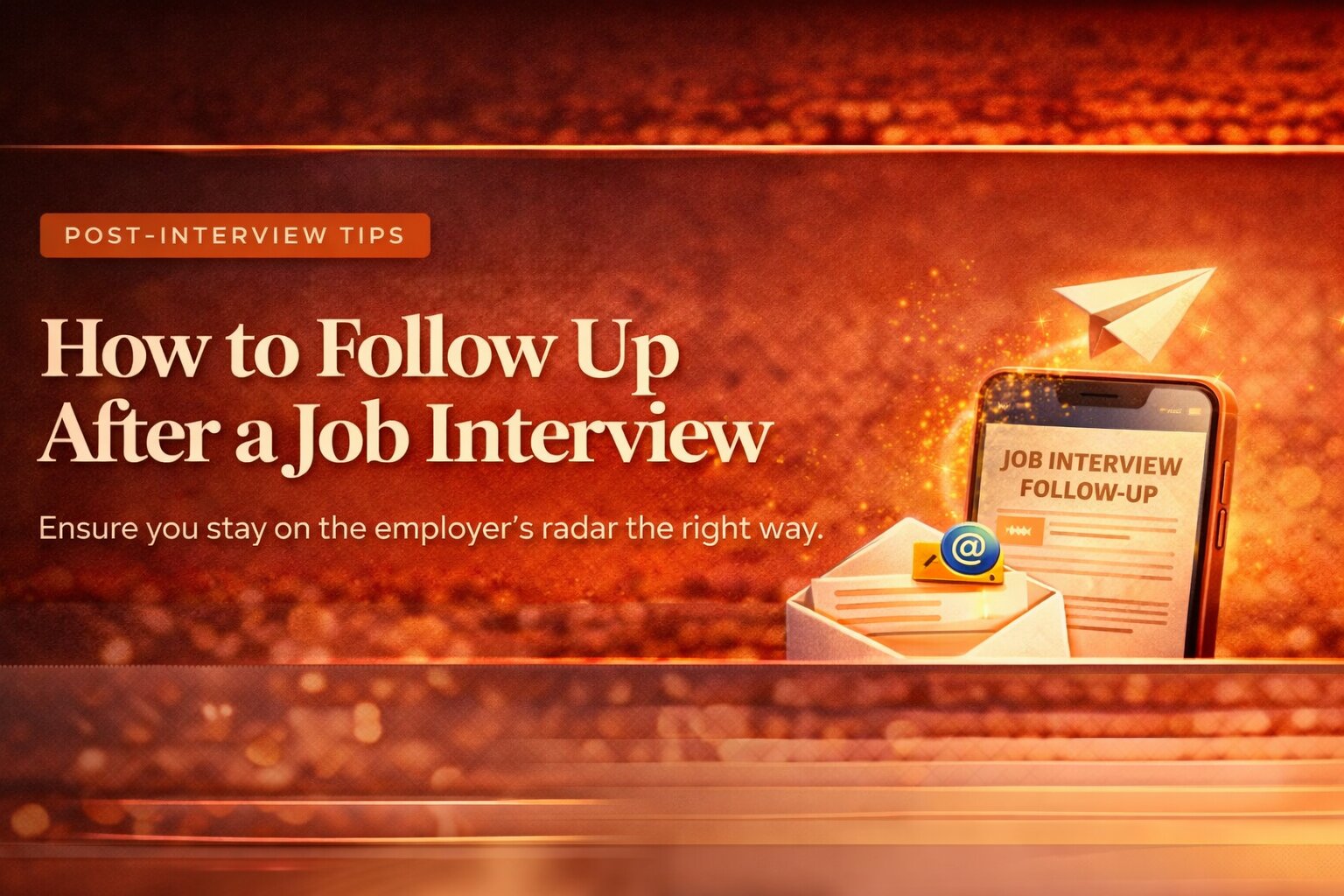 How to follow up after a job interview with professional email