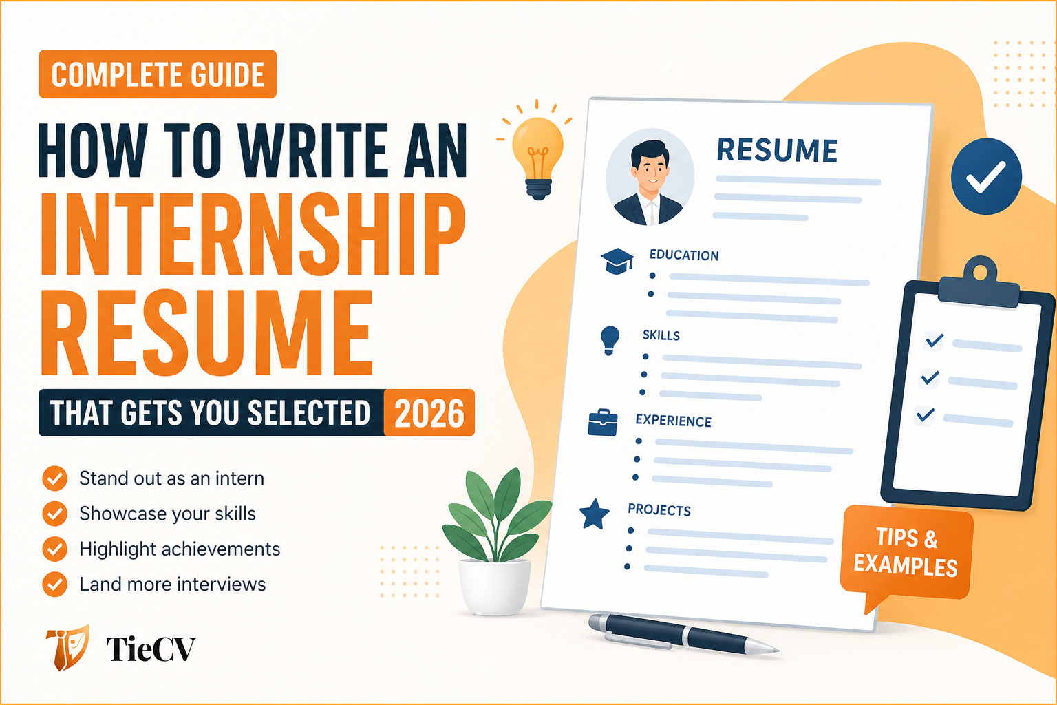 How to write an internship resume that gets you selected in 2026