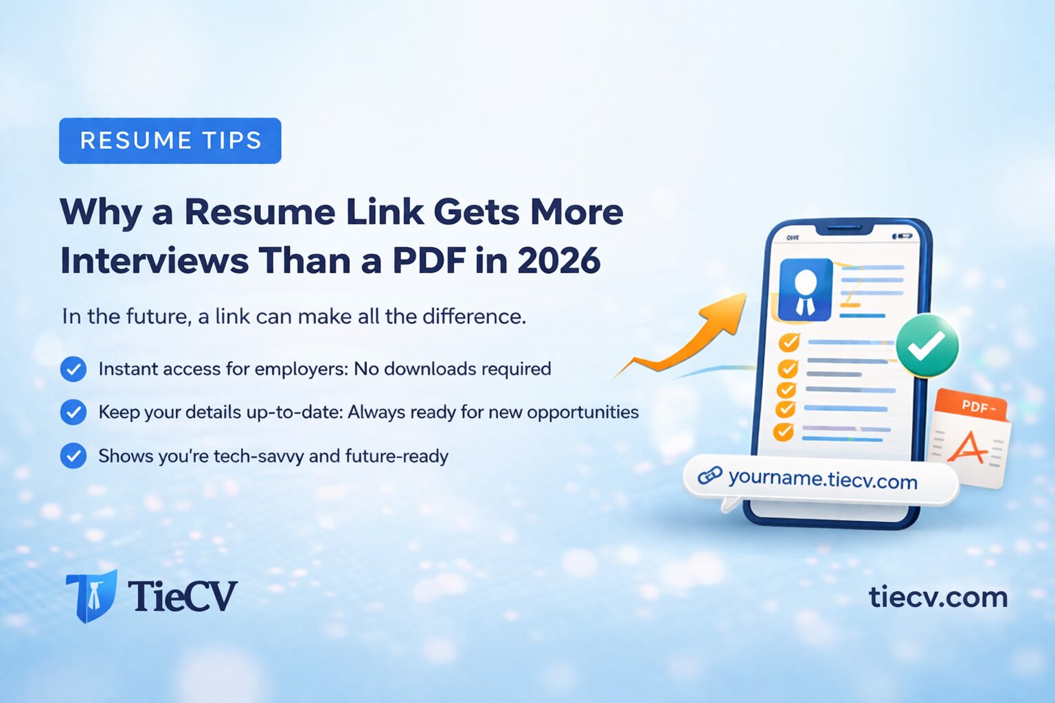 Resume link vs PDF - why a shareable resume link wins in 2026