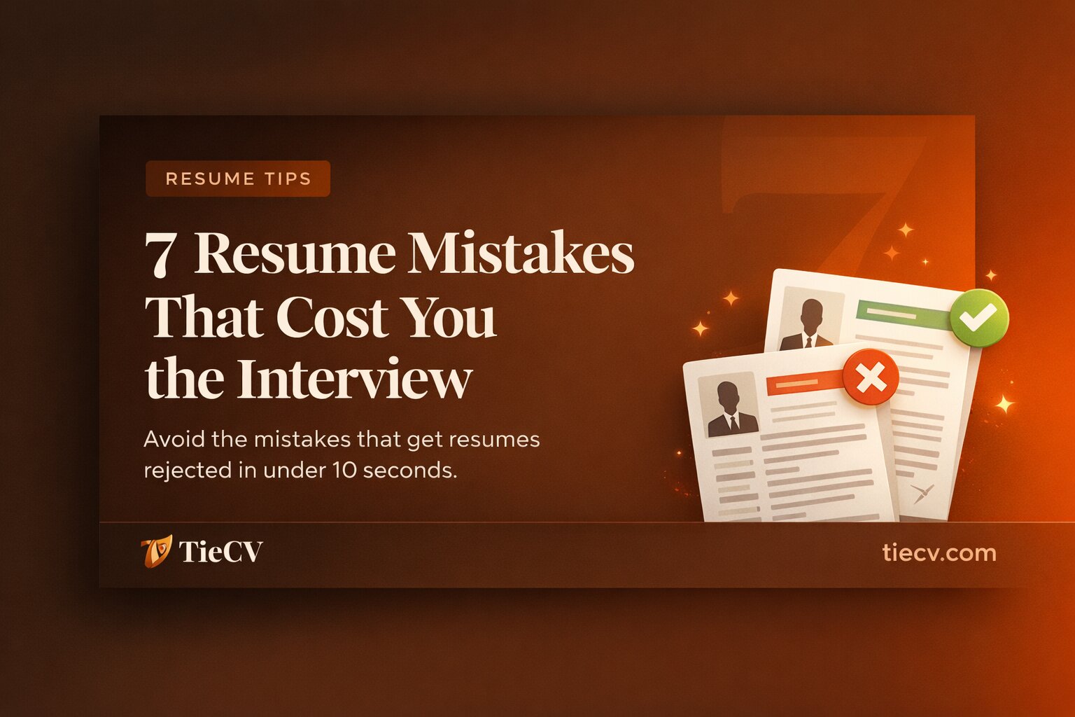 Resume with red marks showing common mistakes